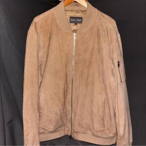 Slate & Stone Light Brown Suede Jacket 100% GOAT Leather Suede